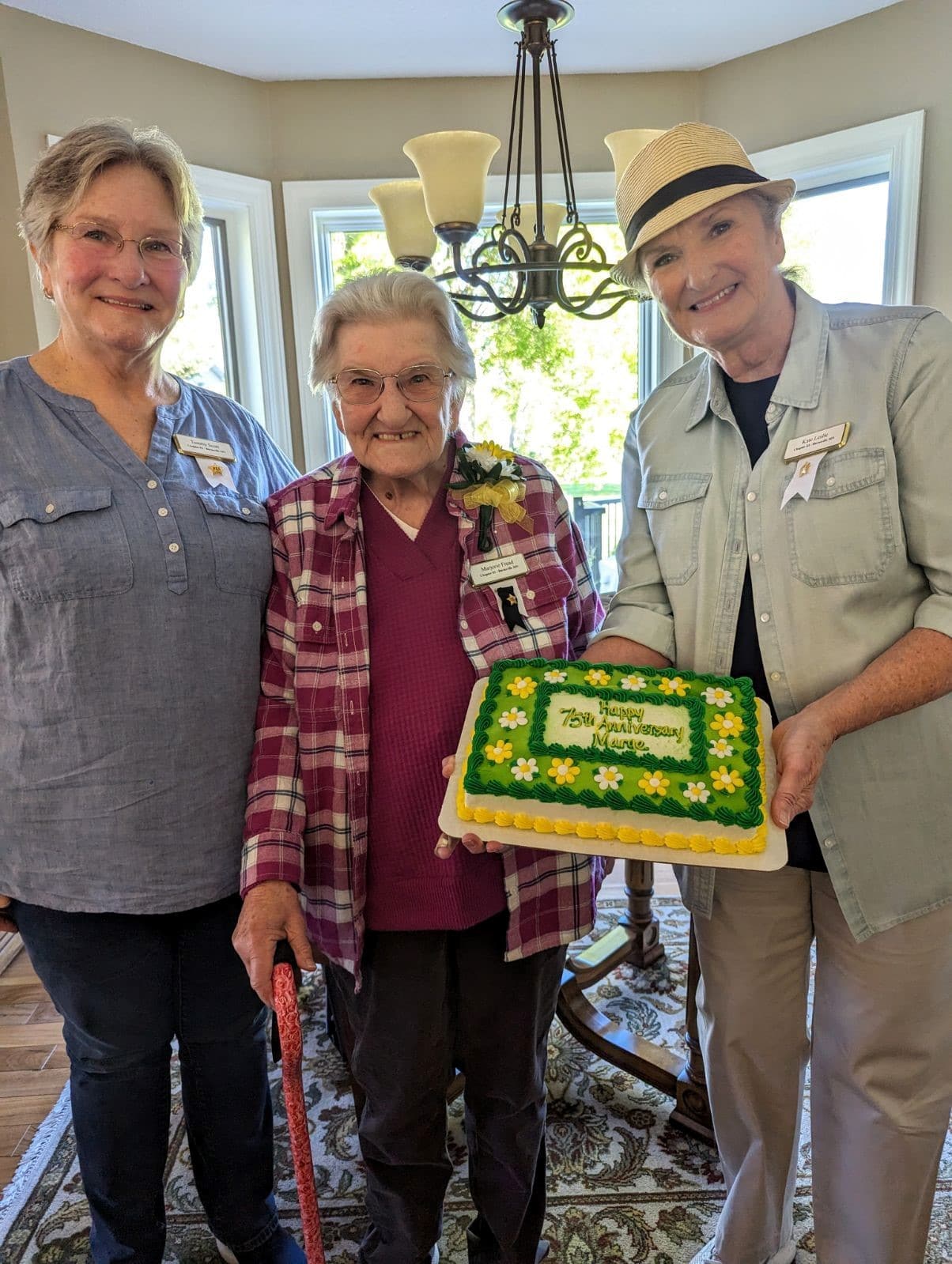 Chapter EI celebrates sister's 75th P.E.O. anniversary