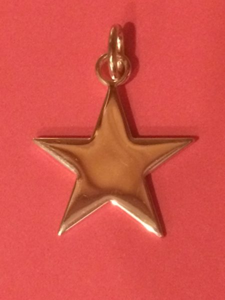 1-inch sterling silver star pendant
