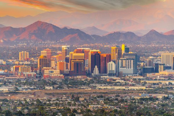 Phoenix, Arizona skyline at dusk