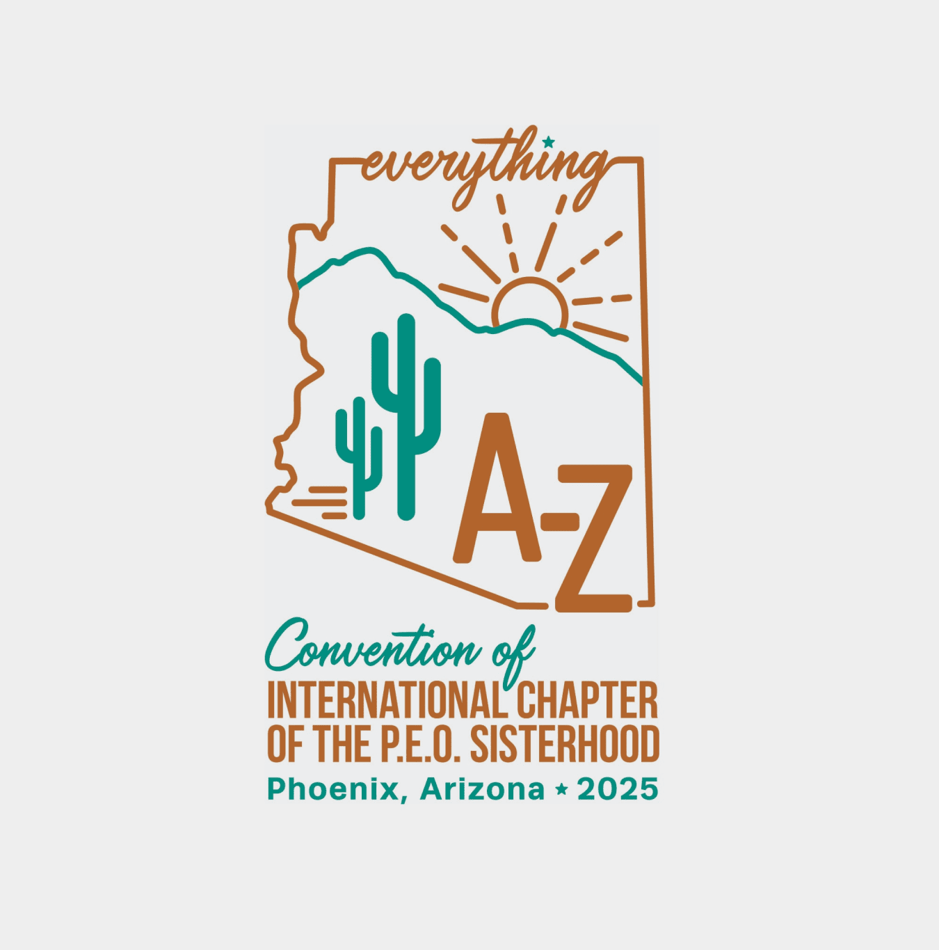 Convention of international chapter of the P.E.O. sisterhood Arizona logo