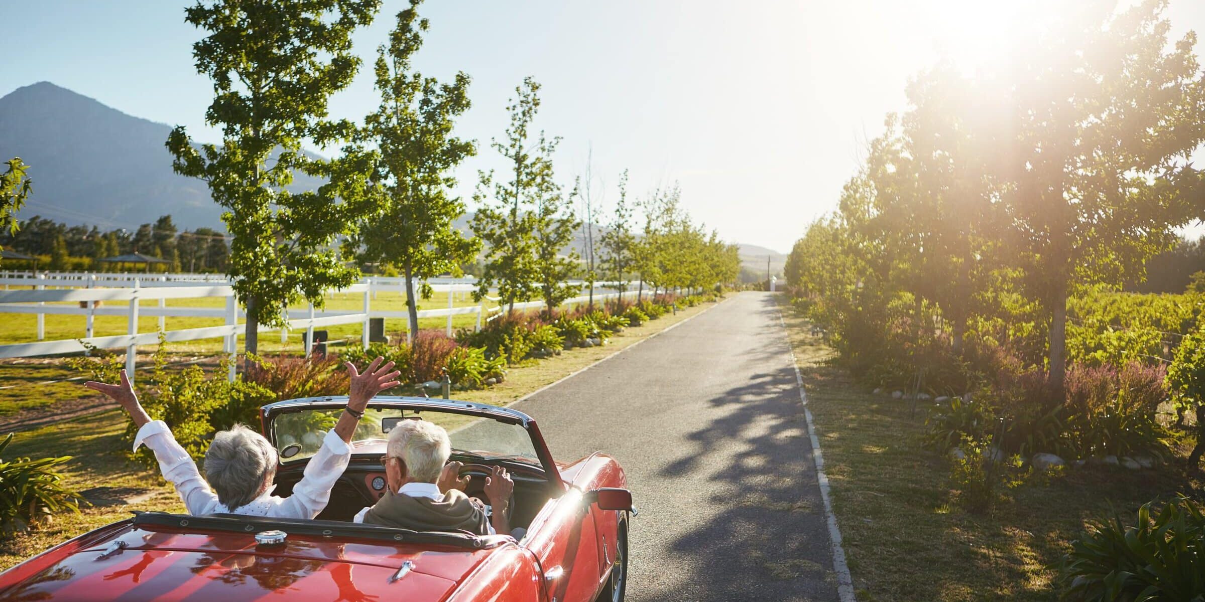 Shot of a senior couple going on a road trip